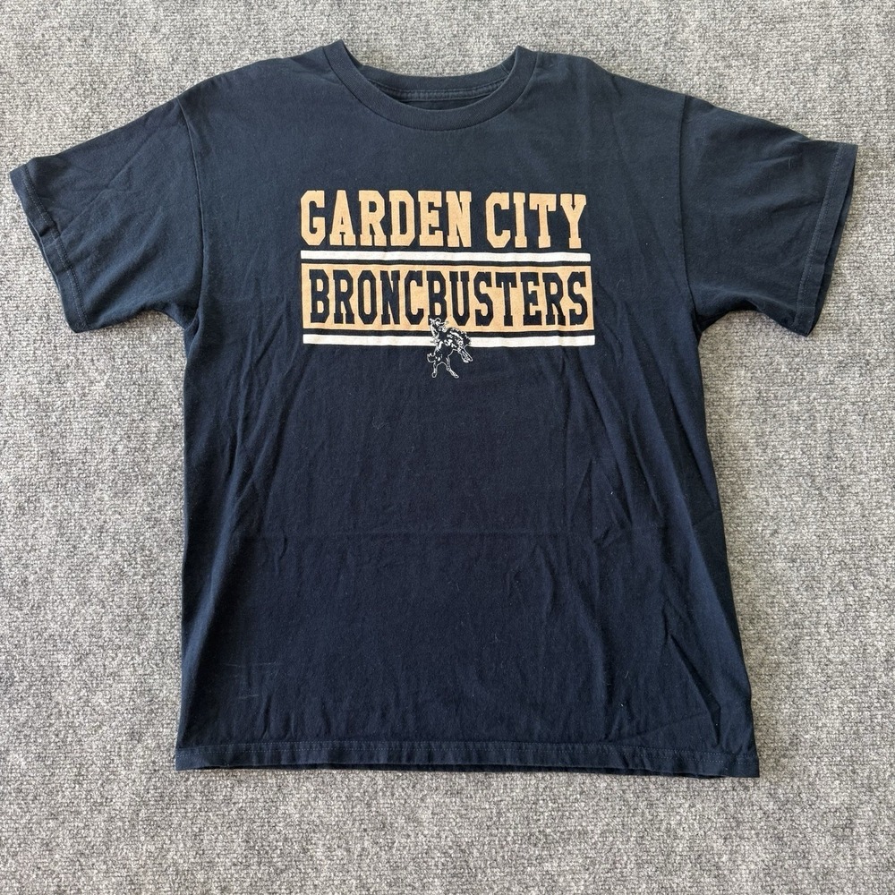 GARDEN CITY(KANSAS) COMMUNITY COLLEGE BRONCBUSTERS T-SHIRT BLACK‎ Large